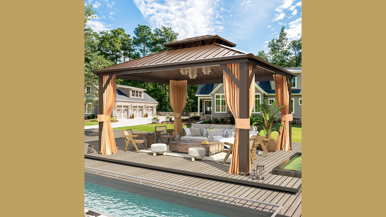 Transform Your Outdoor Space with the EROMMY 12'x14' Hardtop Gazebo: Stylish &amp; Durable.